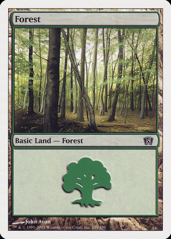 Forest (349) [Eighth Edition] | Card Merchant Takapuna
