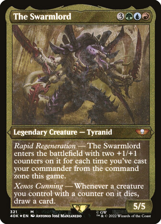 The Swarmlord (Display Commander) (Surge Foil) [Warhammer 40,000] | Card Merchant Takapuna