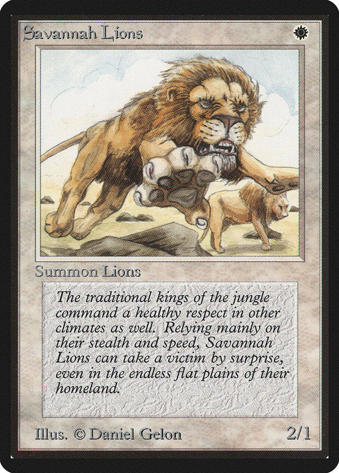 Savannah Lions [Beta Edition] | Card Merchant Takapuna
