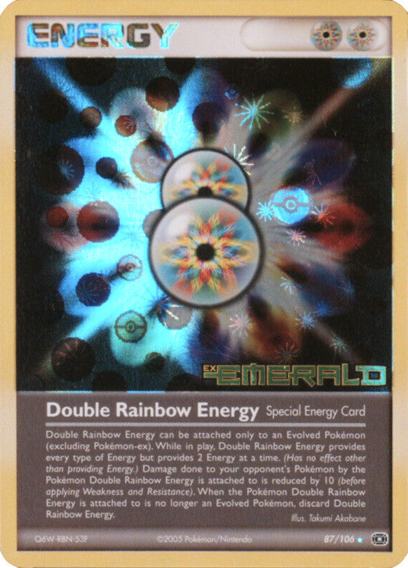 Double Rainbow Energy (87/106) (Stamped) [EX: Emerald] | Card Merchant Takapuna