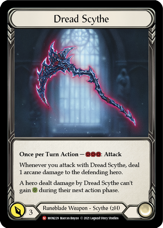 Dread Scythe [MON229-CF] (Monarch)  1st Edition Cold Foil | Card Merchant Takapuna