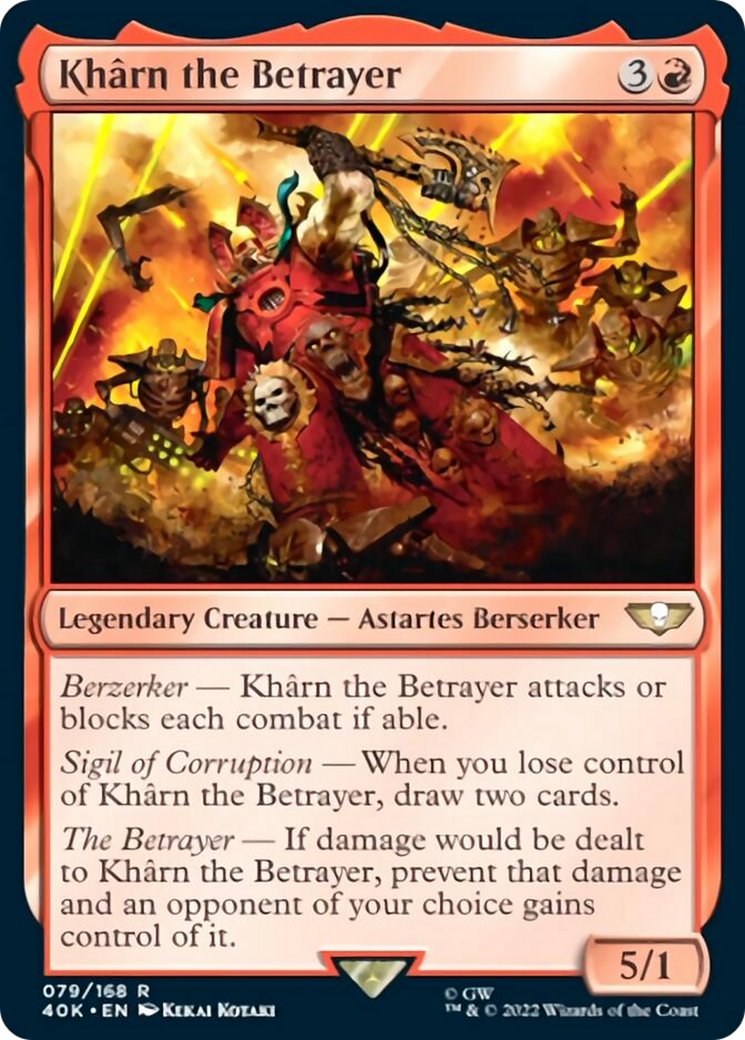 Kharn the Betrayer (Surge Foil) [Warhammer 40,000] | Card Merchant Takapuna
