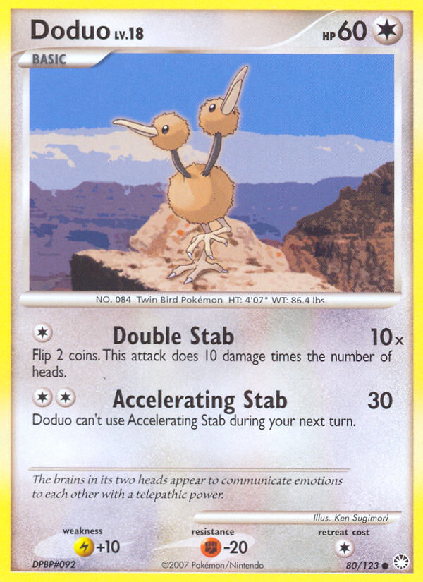 Doduo (80/123) [Diamond & Pearl: Mysterious Treasures] | Card Merchant Takapuna