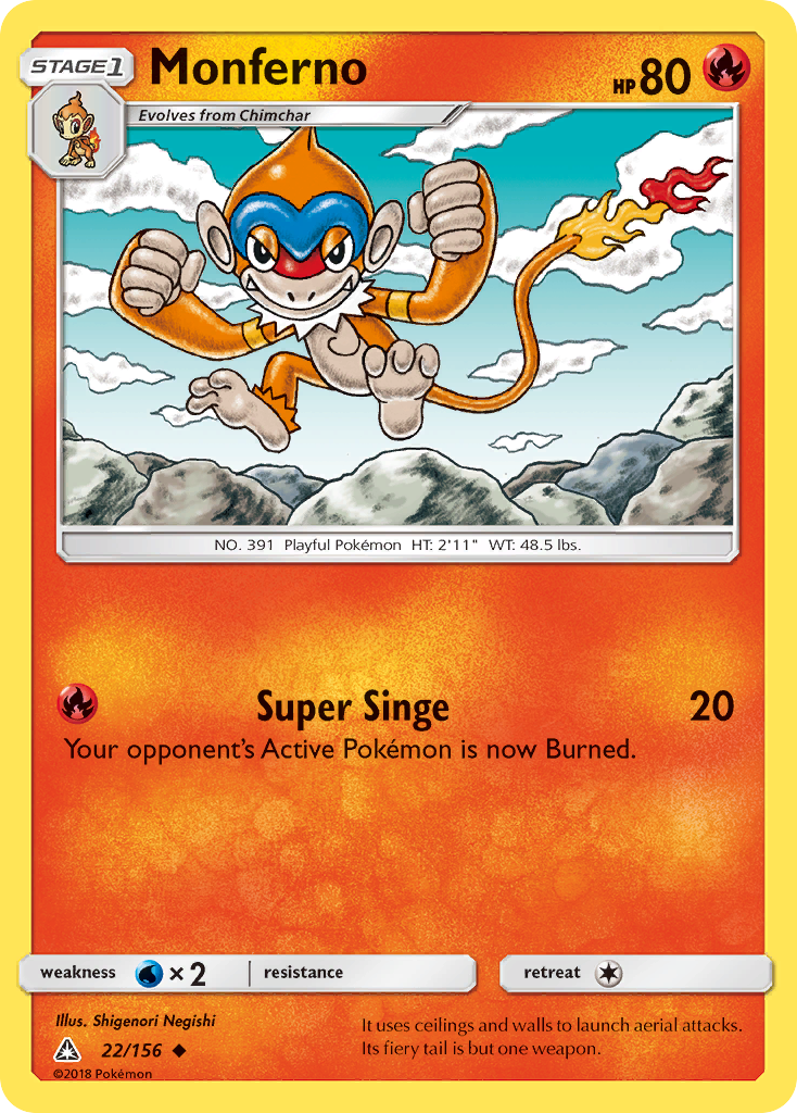 Monferno (22/156) [Sun & Moon: Ultra Prism] | Card Merchant Takapuna