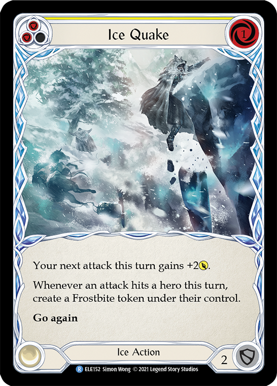 Ice Quake (Yellow) [ELE152] (Tales of Aria)  1st Edition Rainbow Foil | Card Merchant Takapuna