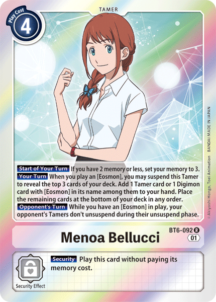 Menoa Bellucci [BT6-092] [Double Diamond] | Card Merchant Takapuna
