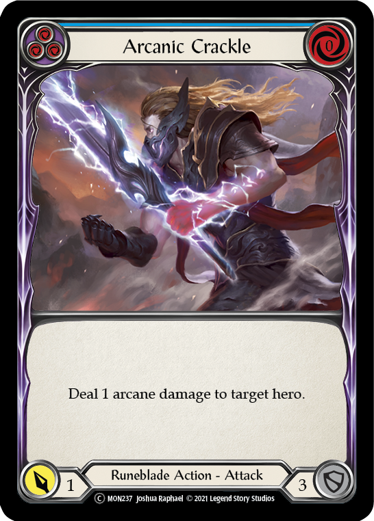 Arcanic Crackle (Blue) [U-MON237-RF] (Monarch Unlimited)  Unlimited Rainbow Foil | Card Merchant Takapuna