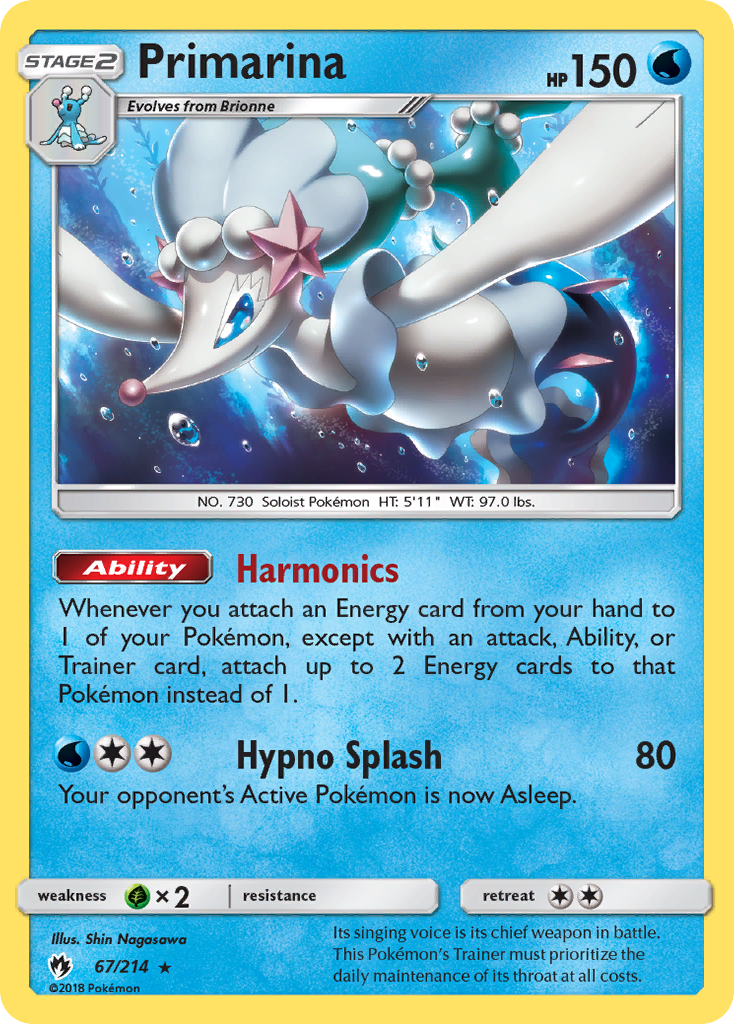 Primarina (67/214) [Sun & Moon: Lost Thunder] | Card Merchant Takapuna