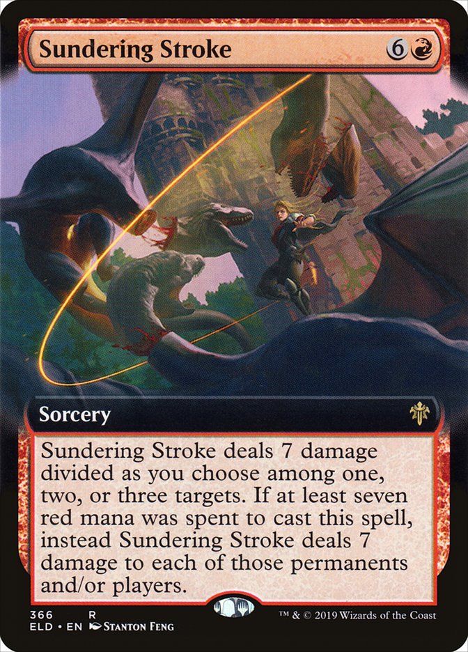 Sundering Stroke (Extended Art) [Throne of Eldraine] | Card Merchant Takapuna