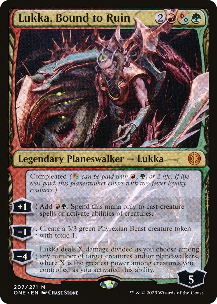 Lukka, Bound to Ruin [Phyrexia: All Will Be One] | Card Merchant Takapuna