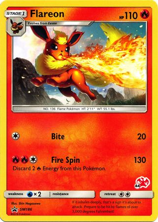 Flareon (SM186) (Charizard Stamp #44) [Battle Academy 2020] | Card Merchant Takapuna