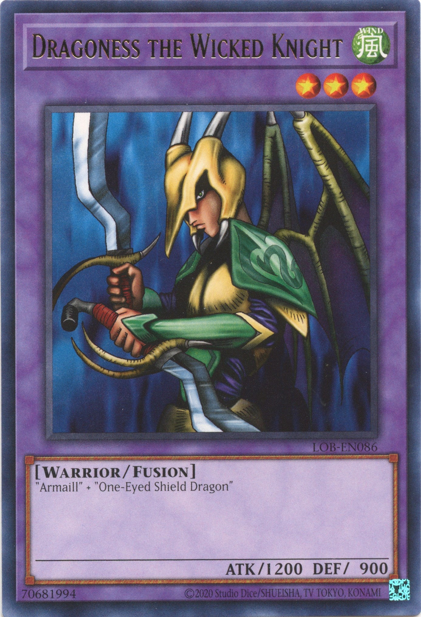 Dragoness the Wicked Knight (25th Anniversary) [LOB-EN086] Rare | Card Merchant Takapuna