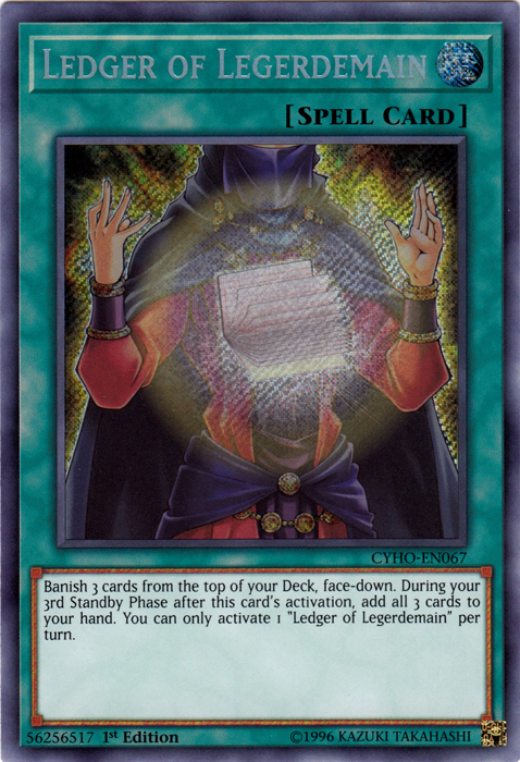 Ledger of Legerdemain [CYHO-EN067] Secret Rare | Card Merchant Takapuna