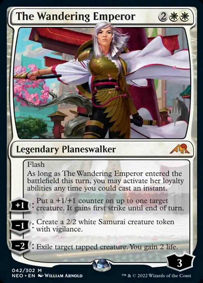 The Wandering Emperor (Promo Pack) [Kamigawa: Neon Dynasty Promos] | Card Merchant Takapuna