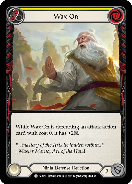 Wax On (Yellow) [EVR051] (Everfest)  1st Edition Rainbow Foil | Card Merchant Takapuna