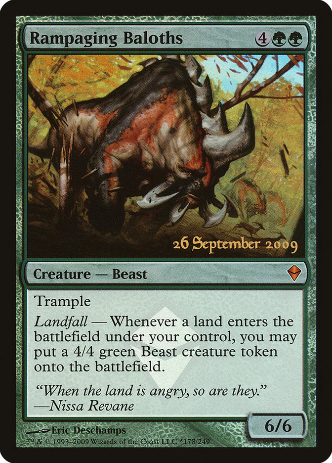 Rampaging Baloths [Zendikar Prerelease Promos] | Card Merchant Takapuna