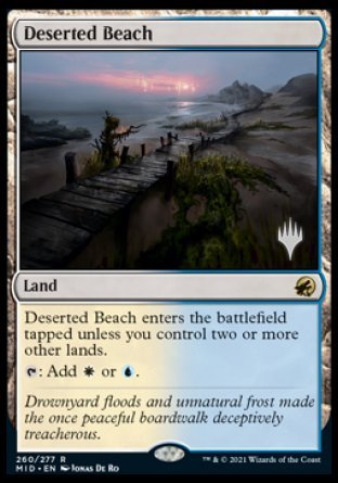 Deserted Beach (Promo Pack) [Innistrad: Midnight Hunt Promos] | Card Merchant Takapuna