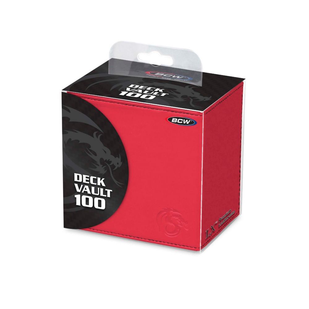 BCW Deck Vault lx (100) Red | Card Merchant Takapuna