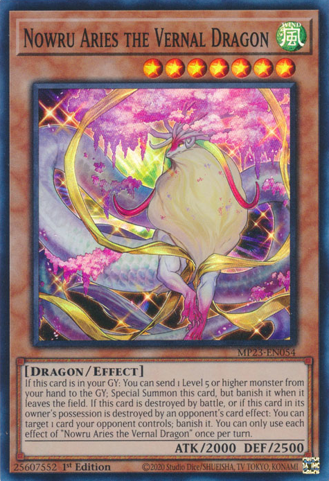 Nowru Aries the Vernal Dragon [MP23-EN054] Super Rare | Card Merchant Takapuna