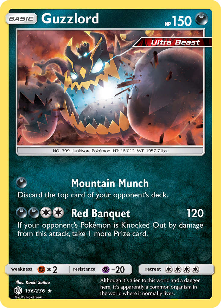 Guzzlord (136/236) [Sun & Moon: Cosmic Eclipse] | Card Merchant Takapuna
