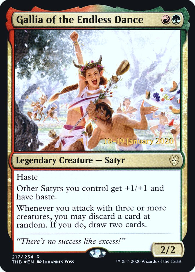 Gallia of the Endless Dance [Theros Beyond Death Prerelease Promos] | Card Merchant Takapuna