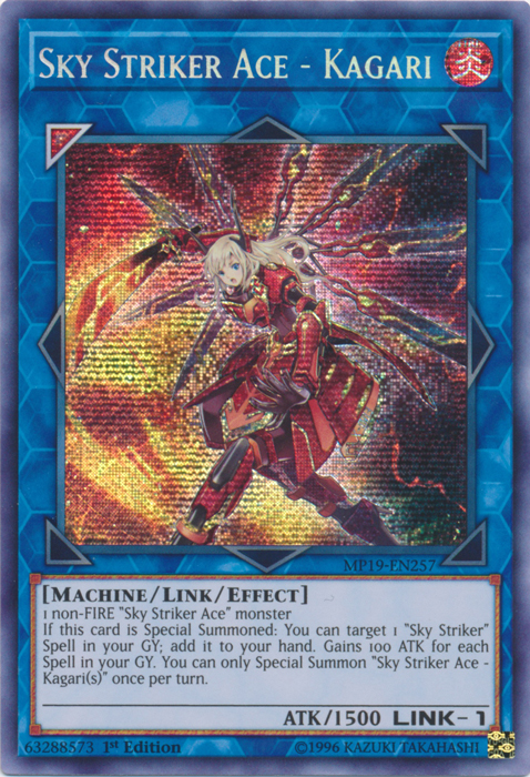 Sky Striker Ace - Kagari [MP19-EN257] Prismatic Secret Rare | Card Merchant Takapuna