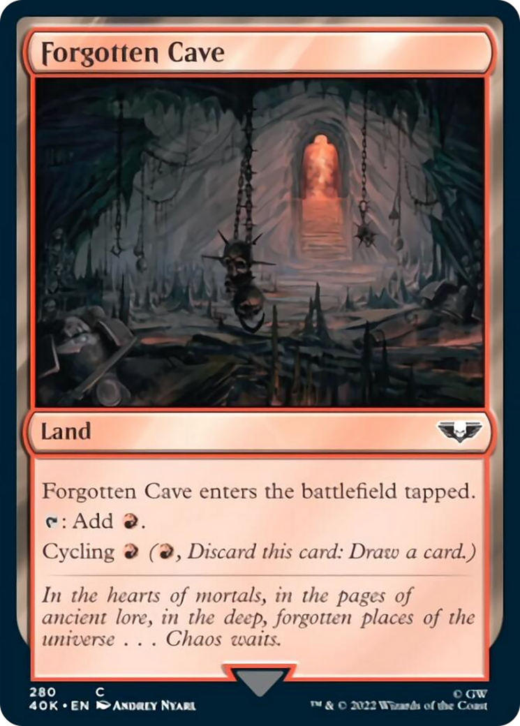 Forgotten Cave (Surge Foil) [Warhammer 40,000] | Card Merchant Takapuna