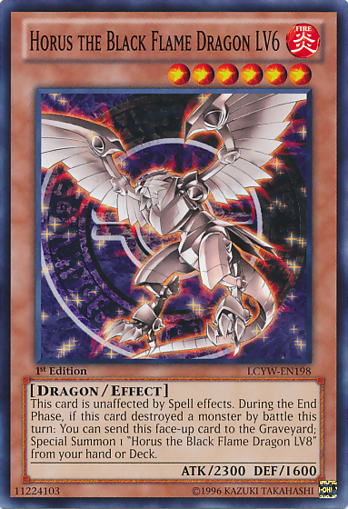 Horus the Black Flame Dragon LV6 [LCYW-EN198] Common | Card Merchant Takapuna