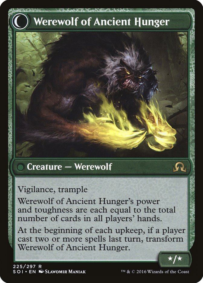 Sage of Ancient Lore // Werewolf of Ancient Hunger [Shadows over Innistrad] | Card Merchant Takapuna