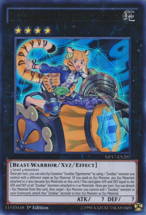 Zoodiac Tigermortar [MP17-EN207] Ultra Rare | Card Merchant Takapuna