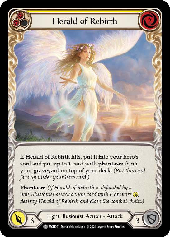 Herald of Rebirth (Yellow) [MON021] (Monarch)  1st Edition Normal | Card Merchant Takapuna