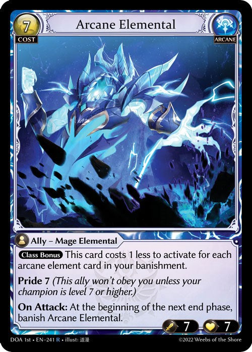 Arcane Elemental (241) [Dawn of Ashes: 1st Edition] | Card Merchant Takapuna