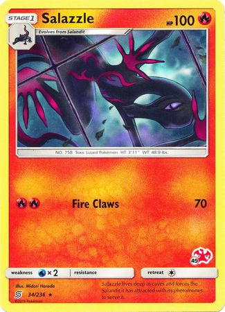 Salazzle (34/236) (Charizard Stamp #49) [Battle Academy 2020] | Card Merchant Takapuna