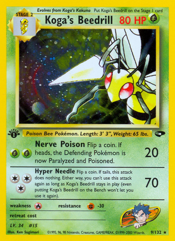 Koga's Beedrill (9/132) [Gym Challenge 1st Edition] | Card Merchant Takapuna