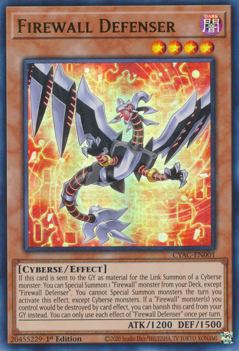 Firewall Defenser [CYAC-EN001] Ultra Rare | Card Merchant Takapuna