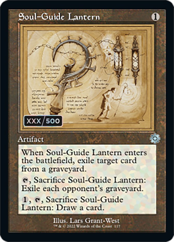 Soul-Guide Lantern (Retro Schematic) (Serialized) [The Brothers' War Retro Artifacts] | Card Merchant Takapuna