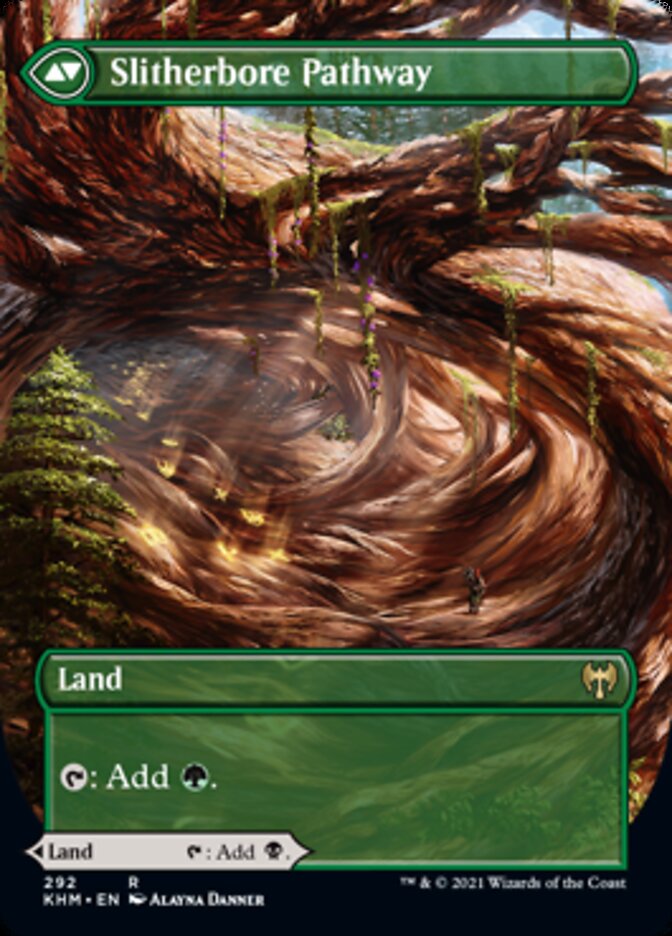Darkbore Pathway // Slitherbore Pathway (Borderless Alternate Art) [Kaldheim] | Card Merchant Takapuna