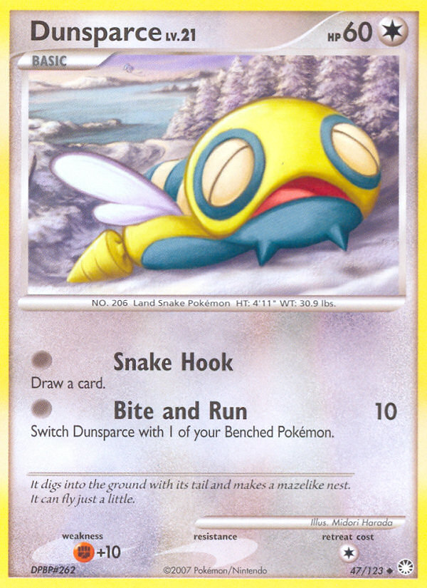 Dunsparce (47/123) [Diamond & Pearl: Mysterious Treasures] | Card Merchant Takapuna