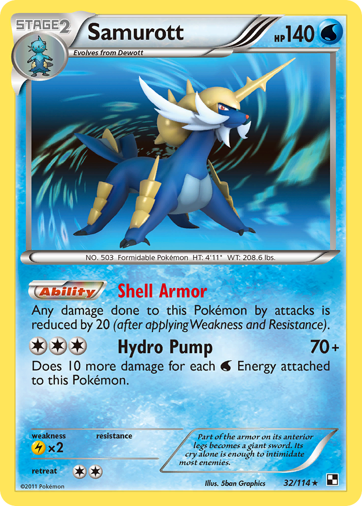 Samurott (32/114) [Black & White: Base Set] | Card Merchant Takapuna