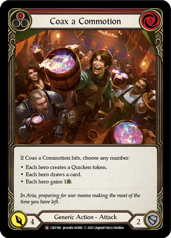 Coax a Commotion [U-CRU180] (Crucible of War Unlimited)  Unlimited Normal | Card Merchant Takapuna