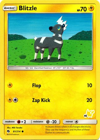 Blitzle (81/214) (Pikachu Stamp #45) [Battle Academy 2020] | Card Merchant Takapuna