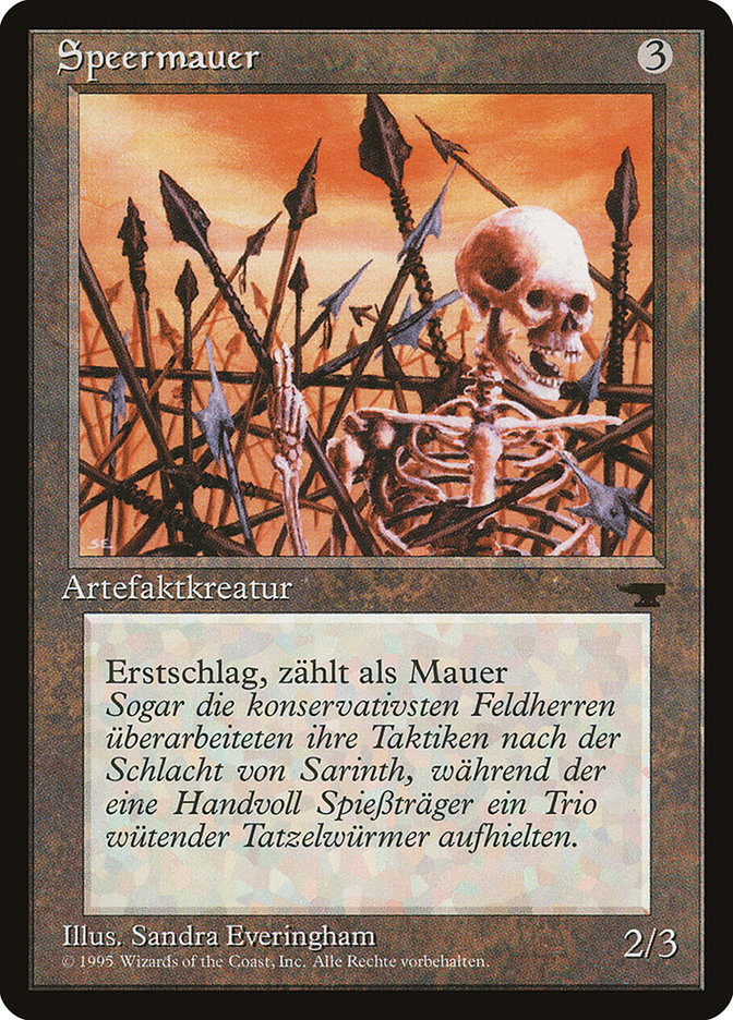 Wall of Spears (German) - "Speermauer" [Renaissance] | Card Merchant Takapuna