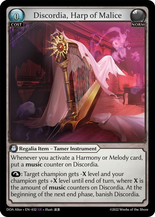 Discordia, Harp of Malice (032) [Dawn of Ashes: Alter Edition] | Card Merchant Takapuna