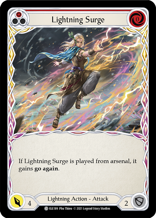 Lightning Surge (Red) [ELE189] (Tales of Aria)  1st Edition Normal | Card Merchant Takapuna