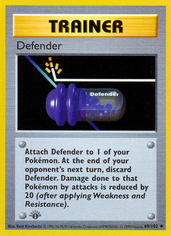 Defender (80/102) (Shadowless) [Base Set 1st Edition] | Card Merchant Takapuna