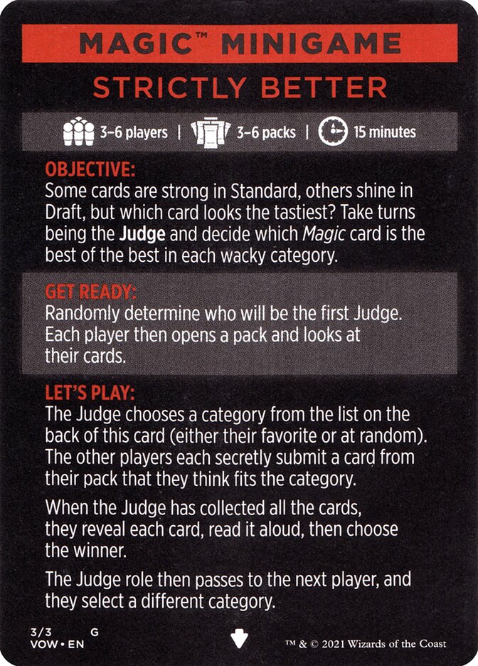 Strictly Better (Magic Minigame) [Innistrad: Crimson Vow Minigame] | Card Merchant Takapuna