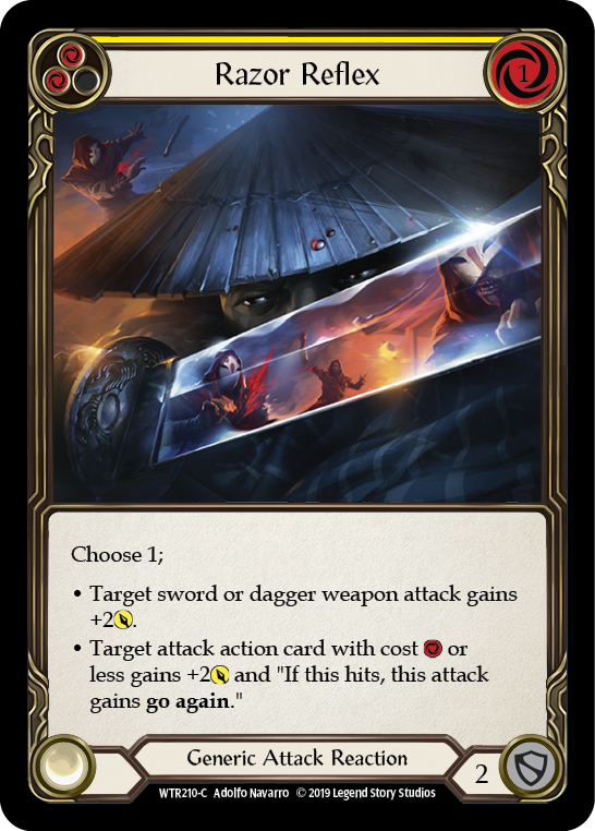 Razor Reflex (Yellow) [WTR210-C] (Welcome to Rathe)  Alpha Print Normal | Card Merchant Takapuna