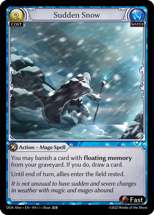 Sudden Snow (194) [Dawn of Ashes: Alter Edition] | Card Merchant Takapuna