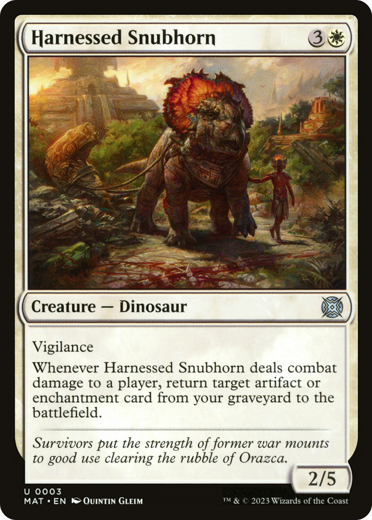 Harnessed Snubhorn [March of the Machine: The Aftermath] | Card Merchant Takapuna