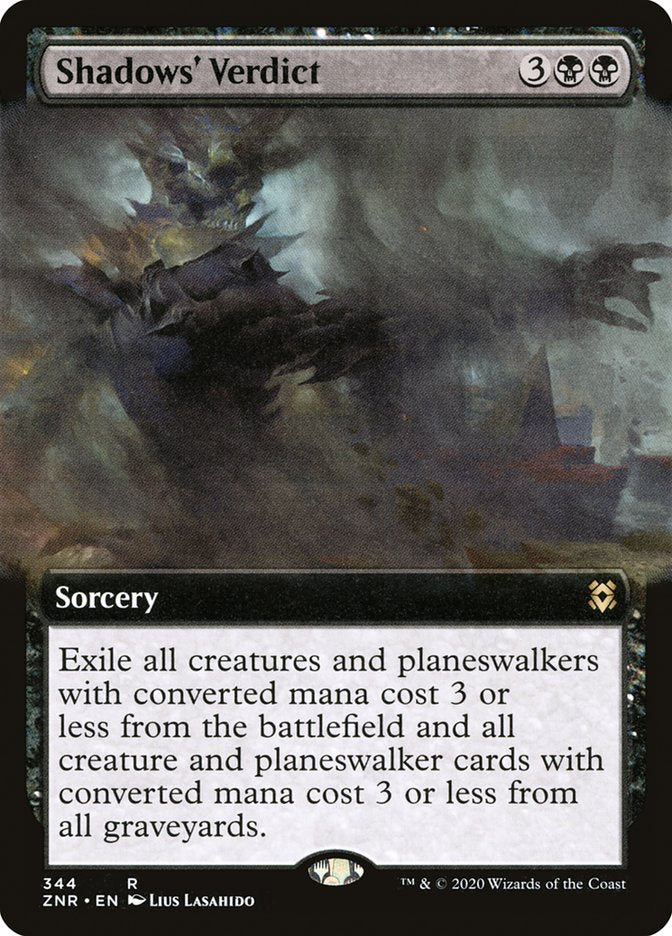 Shadows' Verdict (Extended Art) [Zendikar Rising] | Card Merchant Takapuna